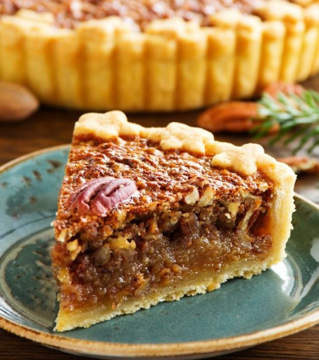 American Classic Cake With Pecans And Maple Syrup.